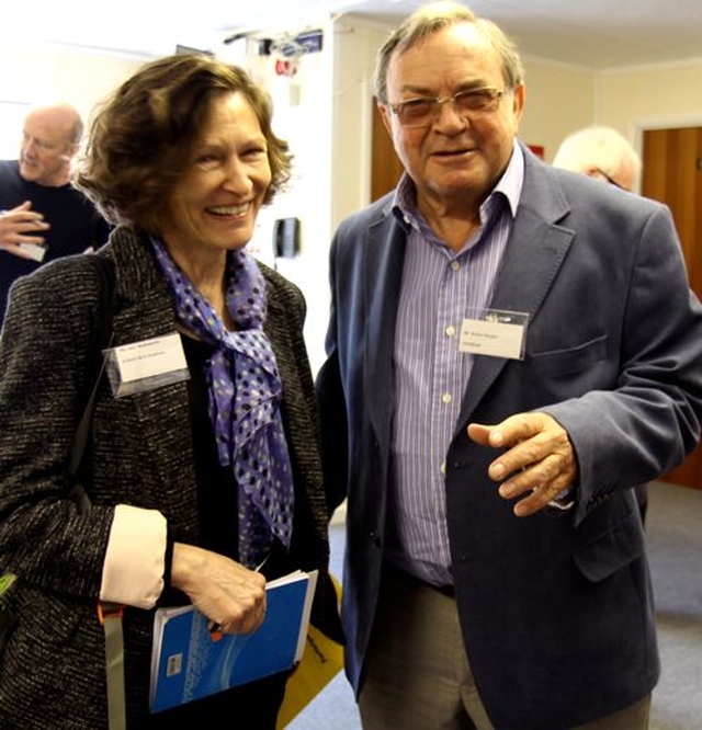 Joan Wadsworth and Arthur Vincent at the Diocesan Faith in Action Conference in the Church of Ireland College of Education.