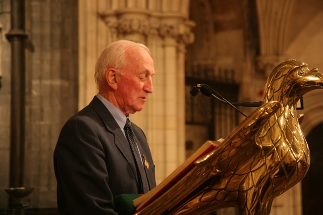 Jimmy Gray, President of the Dublin County Board of the GAA reading at the 61st Annual Ecumenical Thanksgiving service for the gift of sport in Christ Church Cathedral.