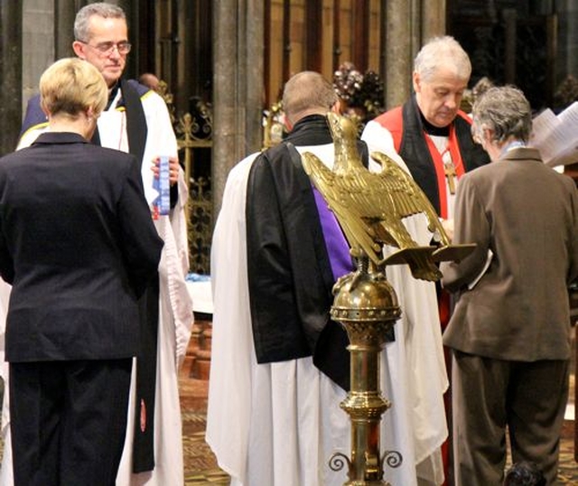 Prayer ministers are commissioned by the Archbishop of Dublin, the Most Revd Dr Michael Jackson, at the Dublin and Glendalough Service of Wholeness and Healing in Christ Church Cathedral on Sunday October 20. 