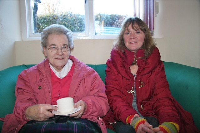 Flo Roberts and Pauline O’Sullivan pictured enjoying ‘Coffee in the Cottage’ in Newcastle Rectory Cottage, Co. Wicklow.