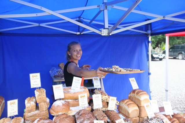 Aurelija Zilinskaite from Lithuania at the Soul Bakery Stand at the Powersourt Parish Fete, Enniskerry, Co Wicklow.