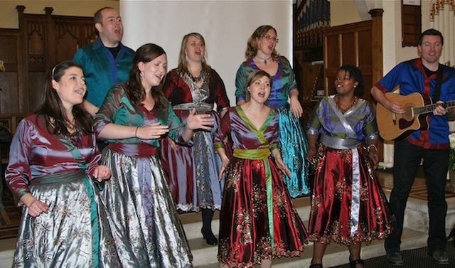 Discovery Gospel Choir singing at the ‘Evening with CMS’ and Commissioning of Andy McCormick as Parish Development Worker of CMSI (RoI) in Whitechurch Parish Church.