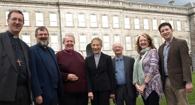 The Rt Revd Michael, Burrows Bishop of Cashel & Ossory; the Revd Jonathan Clatworthy, General Secretary, Modern Church; the Rt Revd Gregory Cameron, Bishop of St Asaph, Wales; the Revd Ginnie Kinnerley, editor of ‘Search’; the Revd John Bartlett; Ms Kate Turner, Anglican Communion Covenant and the Revd Darren McCallig, Trinity College Chaplain, pictured at ‘The Anglican Covenant: A Step Forward or a Step Too Far?’ conference in TCD. Photo: Herbie Sharman, Cashel & Ossory DCO.