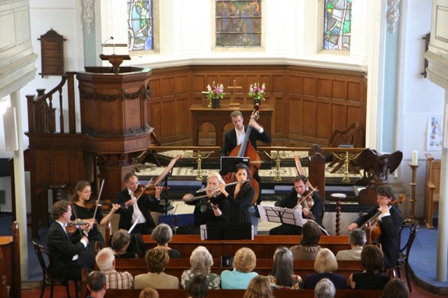 Ana Palacios with the Cologne Chamber Philharmonica at their recital in Wicklow Parish Church.