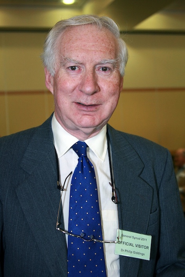 Dr Philip Giddings, Official Visitor from the Church of England, at the final day of the General Synod in Armagh. Photo: David Wynne.