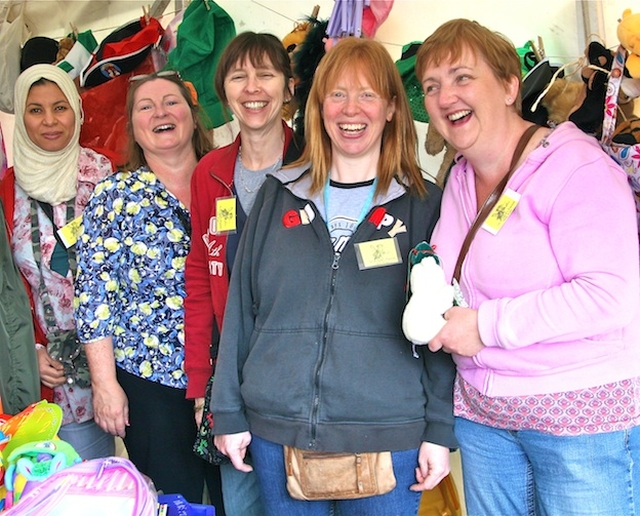 Waffa Omar, Shevaun McNally, Wendy Gaynor, Eileen Dornan and Eileen Larkin were helping out at the toy stand at the May Fair at St Brigid’s Church, Stillorgan.