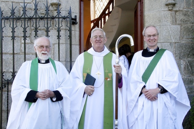 The Revd Dr. Billy Marshall; the Most Revd Dr John Neill, The Archbishop of Dublin; and the Revd Niall Stratford pictured after the service.