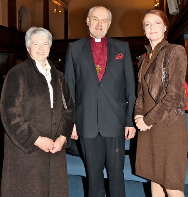 Andrea Begg and Joan Griffith of the Blessington Union of Parishes met the Bishop of London, the Rt Revd Richard Chartres, in St Catherine’s Church, Thomas Street, where the bishop spoke to lay people of Dublin and Glendalough about developments in the Diocese of London. 