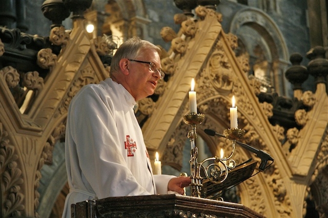 The Revd Canon John Clarke, Rector of Wicklow and Killiskey Parish, preaching at the Ordination of Priests in Christ Church Cathedral, Dublin.