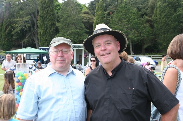 Pictured are Fr John Sinnott PP of Enniskerry with the Venerable Ricky Rountree, Archdeacon of Glendalough and Rector of Powerscourt and Kilbride at the Powerscourt Parish Fete in Enniskerry, Co Wicklow.
