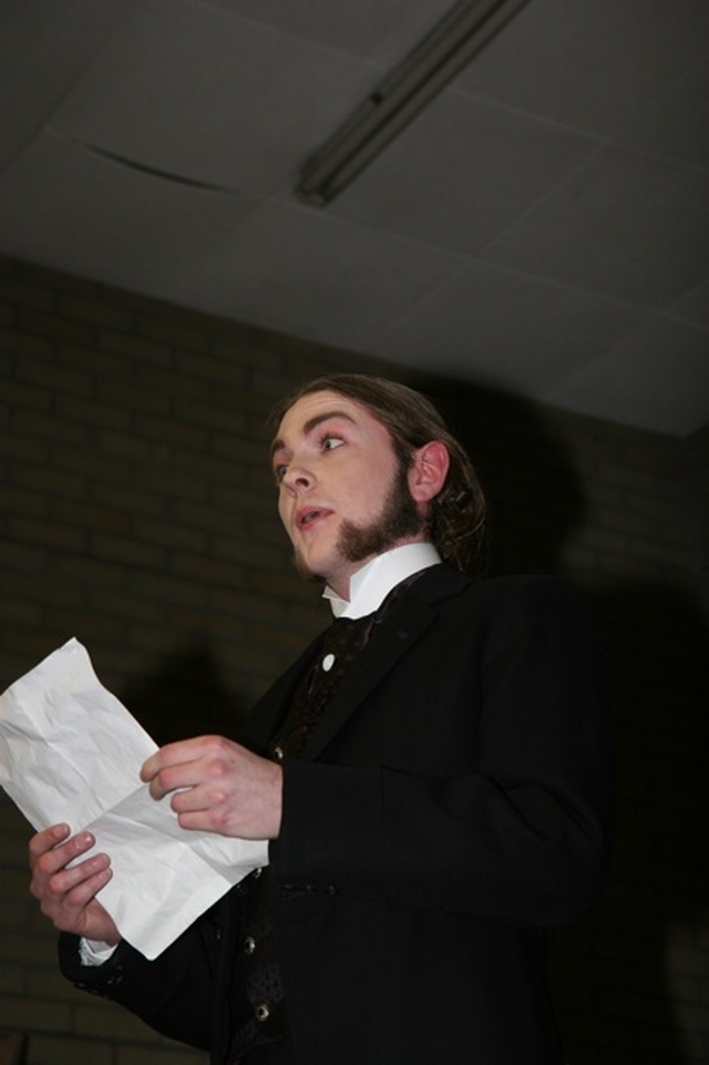 Standish O'Grady (played by John O'Connor) speaking at the re-enactment of the wedding of Bram Stoker and Florence Balcombe in St Ann's Church, Dawson Street.  Bram Stoker, most famous for writing Dracula married Florence, the sweetheart of Oscar Wilde in St Ann's in 1878. The wedding will be re-enacted again on Sunday 6 April.