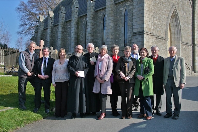 Robert Cochran, TRCEG; Máirtín de Burca, TRCEG Chairperson; Carol Newburn, Taney Parish; Canon Patrick Comerford, Director of Spiritual Formation at the Church of Ireland Theological Institute; the Revd Canon Horace McKinley, Rector; Pamela Sheil, Whitechurch Parish; Helen McSharry, TRCEG; Helen Shiel, TRCEG Methodist representative; Alan Shiel, Whitechurch Parish; Teresa Hunt, Holy Cross TRCEG; Gabriel Hunt, Holy Cross TRCEG; and Owen Lemass, TRCEG, pictured following the 3Rock Churches Environmental Group ‘Water Awareness Sunday' Ecumenical Service in Whitechurch Parish Church.