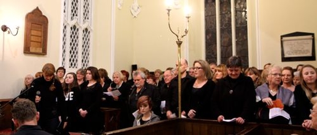 The Unity Gospel Choir provided the music for the Gospel Eucharist in Nun’s Cross yesterday evening (January 12). Fr Peter McVerry was the speaker. 