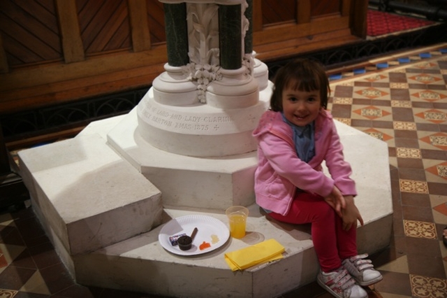 One of the younger members of the JAM club in Straffan Co Kildare enjoying her cake and sweets at the club's launch.