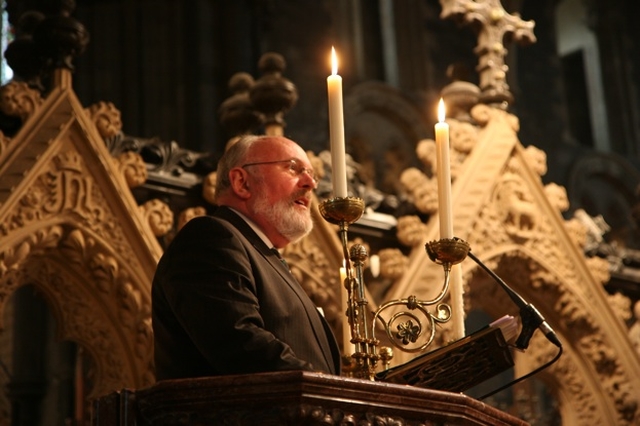 Senator David Norris giving the address at the IDAHO Service in Christ Church Cathedral marking International Day Against Homophobia.