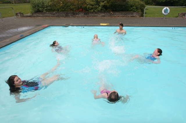 Synchronised swimming at the Diocesan Summer Camp in Co Tipperary.