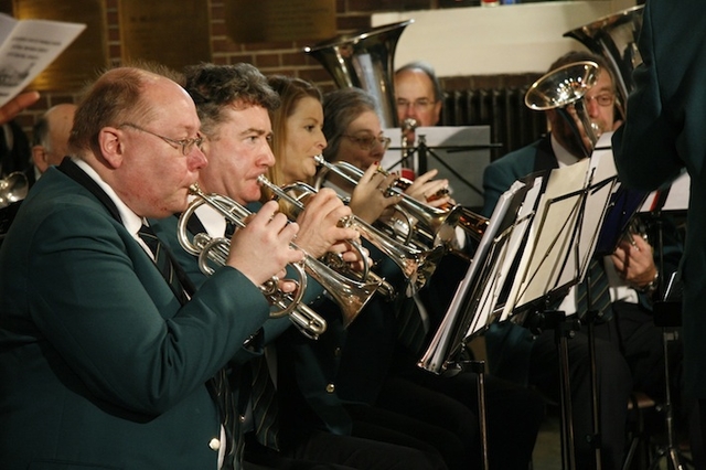 St George's Band pictured playing at the Multi-cultural Carol Service in St George and St Thomas's Church, Cathal Brugha Street.