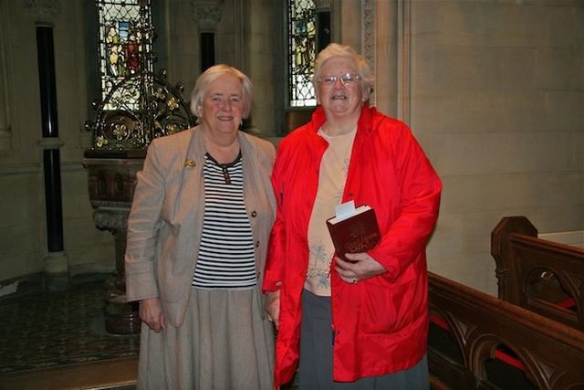 Alison Dunlop, St Mary's Church, Howth and Freida Duison, Sutton Methodist Church, took part in the Bible Reading Marathon in All Saints Church, Raheny. Up to four hundred volunteers will read the entire King James Version of the Bible (1611) in the church in a continuous event from Palm Sunday, 17 April (3:00pm) to Holy Thursday, 21 April (6:00pm). The event is in aid of the church's roof restoration fund and marks the 400th anniversary of the publication of this version of the Bible, which is available for purchase in the church. If interested in signing up to read a fifteen minute slot, please contact 086 1016670 or 086 2378229.