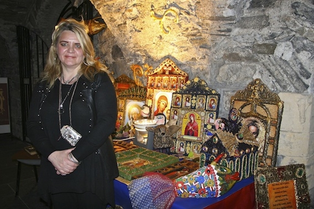 Elena Iancova pictured at her Eco-art stall at the Christ Church Cathedral Christmas Market. 