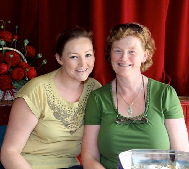 Amanda and Olive Finlay helping out in the tea room at Donoughmore Fete and Sports Day. 