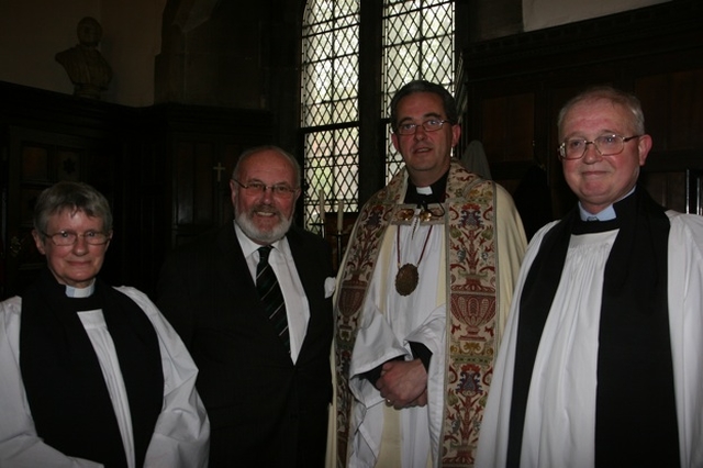 Pictured at a Service of the Word in Christ Church Cathedral marking IDAHO (International Day Against Homophobia) are (left to right) the Revd Norma McMaster, Senator David Norris, the Very Revd Dermot Dunne, Dean of Christ Church Cathedral and the Revd Mervyn Kingston of Changing Attitude Ireland.