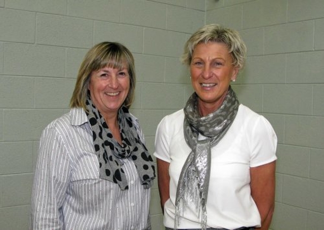 Mrs Jennifer Byrne & Mrs Sylvia Heggie, Diocesan Office at the Synod.