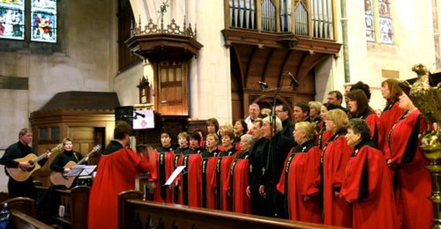 Arklow’s Revival Gospel Choir performing in St Saviour’s Church of Ireland Church in Arklow for an ecumenical service to mark the Week of Prayer for Christian Unity.