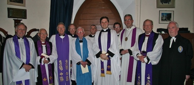 Clergy pictured at the Institution of the Revd Stephen Farrell as Rector of Zion Parish, Rathgar. 