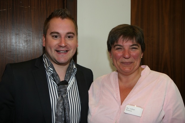 Pictured are Ian Packham, Principal of Kildare Place NS and the Revd Gillian Wharton, Rector of Booterstown and Mount Merrion at the Patron's Day for Principals and Chairpersons of Boards of Management in Liffey Valley.