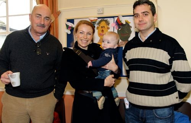 Ivor Hegarty, Linda Williams and her son and Geoffrey Deane following the Service of Redication at St Mullin’s Church, Timolin, this morning (Sunday December 15). 