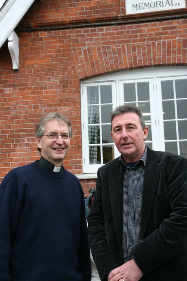 The Revd Canon Fred Appelbe (left) and the Revd Ed Vaughan at a parish Fete in Co Dublin.