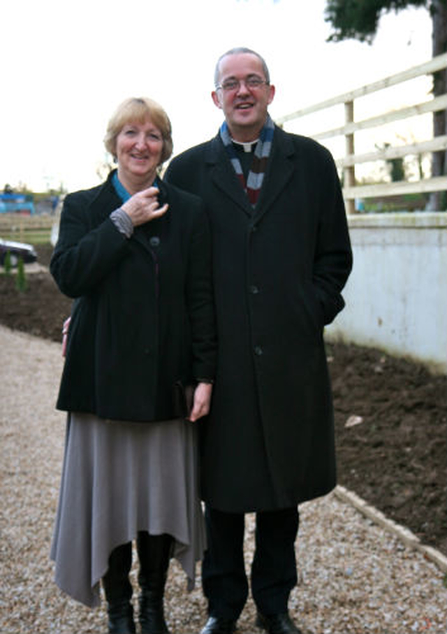 The Dean of Christ Church Cathedral, the Very Revd Dermot Dunne and his wife, Celia, at the dedication of the new Powerscourt Rectory and church lych gate.