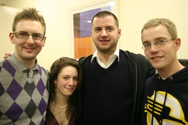 At the Christian Unity Service at the Church of Ireland Theological Institute (left to right) are Jason Kernohan (ordinand), Harriet Campbell (Christ Church Cathedral Choir), Brian Lucey (ordinand) and Jack Kinkead (ordinand).