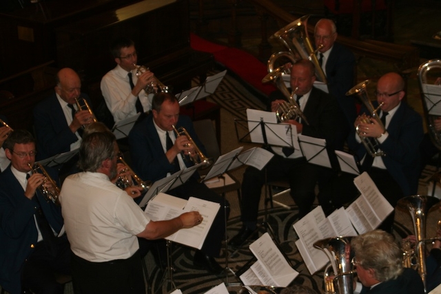 Providing the musical entertainment at the Boys' Brigade Annual Founder's Thanksgiving Service, St Ann's Church.