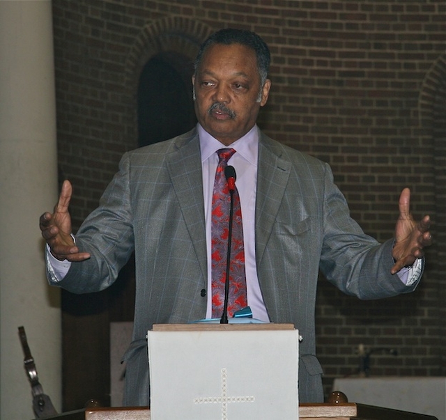 The Revd Jesse Jackson speaking in St George and St Thomas' Church, Dublin 1. 