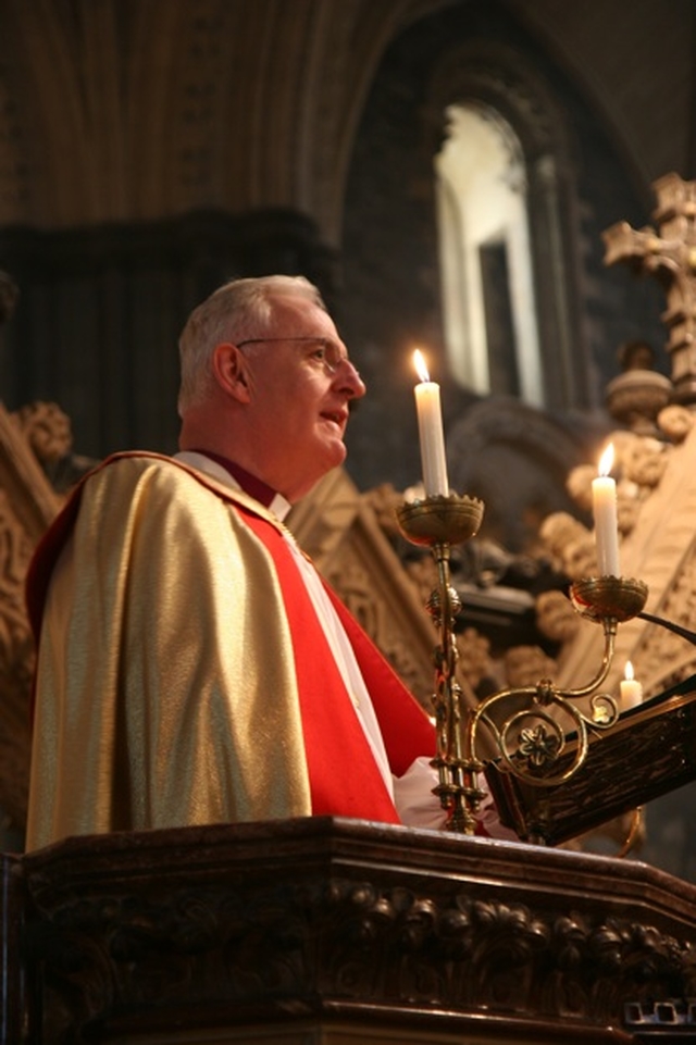 The Archbishop of Dublin, the Most Revd Dr John Neill preaching at the Easter Morning Eucharist in Christ Church Cathedral.