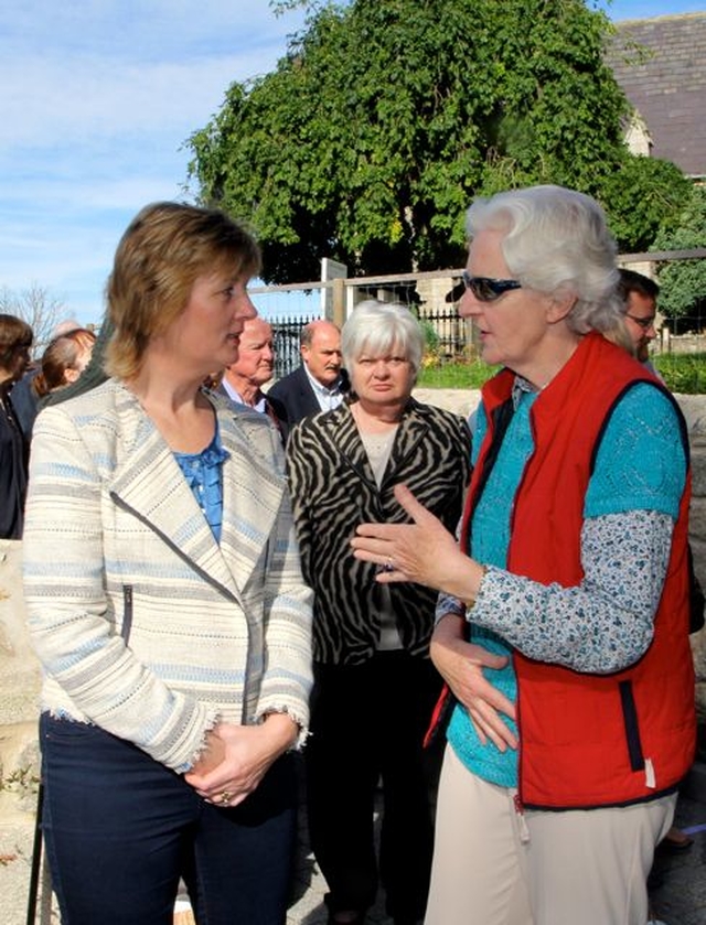 Joy Gordon and Rhodanne Heaney at the dedication and official opening of The Stables at Whitechurch Parish. 