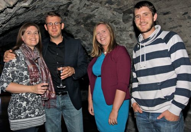 Dyllis and the Revd Rob Jones, Anna Keegan and Jonny Somerville were in the Crypt of Christ Church Cathedral at the farewell party for Greg Fromholz and Susie Keegan, director and staff of 3Rock Youth. 