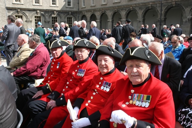 Pictured are Chelsea Pensioners at the National Day of Commemoration in the Royal Hospital Kilmainham. 