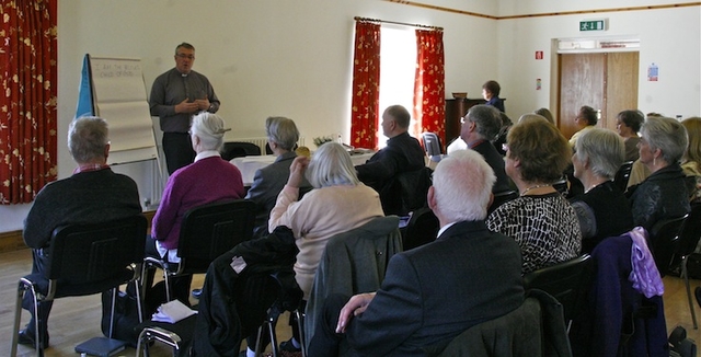 The Revd Garth Bunting, Residential Priest Vicar in Christ Church Cathedral, speaking at the Church's Ministry of Healing 'Quiet Day' in Mageough Home, Rathmines. The theme of the day was 'Transformation Through Healing’.