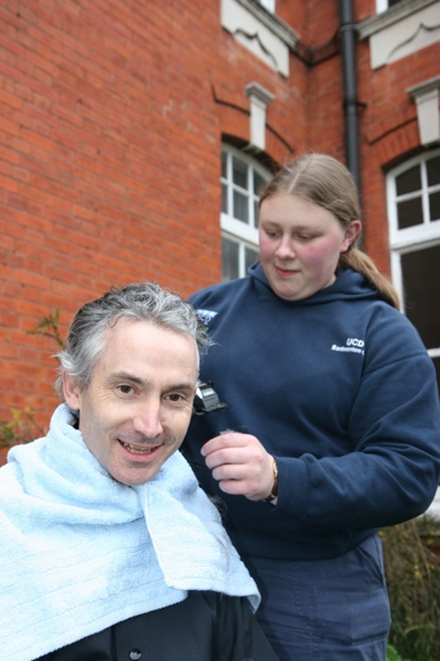 Patrick Burke has his head shaved to raise funds for St Francis Hospital in Zambia through USPG Ireland. He was one of six ordinands who had their heads shaved to raise money for the charity. Donations may be sent to: ‘Head Shave’, Church of Ireland Theological Institute, Braemor Park, D14. Contact Patrick Burke at  pathros@eircom.net.