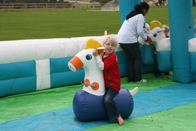 And his off at the Enniskerry Family Fun Day in the local GAA Grounds, part of the Ecumenical Enniskerry Youth Festival.