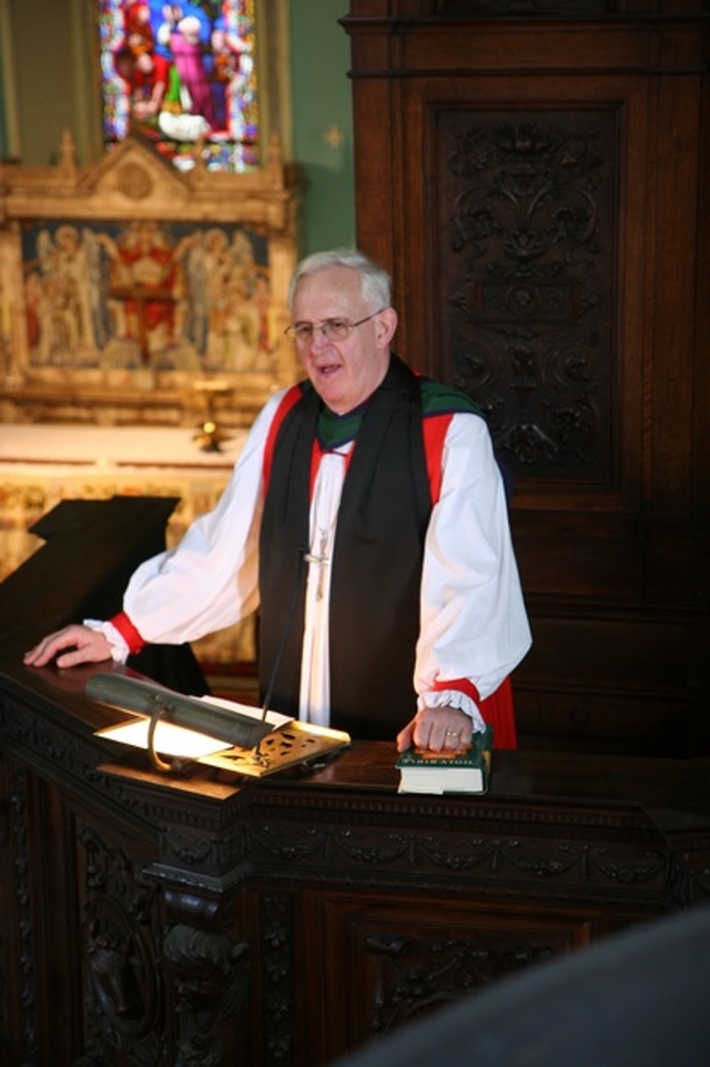 The Archbishop of Dublin, the Most Revd Dr John Neill preaching at the Licensing and Liturgical Welcome for the Revd Victor Fitzpatrick in St Stephen's Church in Dublin.