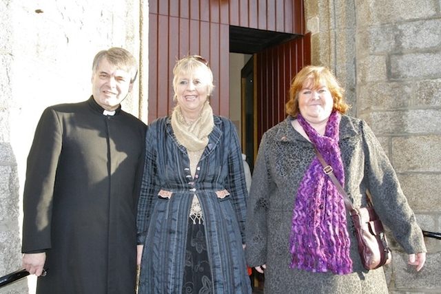 The Revd Canon Patrick Lawrence, Rector, pictured with Ann Simpson and Monica Martin, organisers, at the Sudden Adult Cardiac Death Syndrome Memorial Service in Monkstown Parish Church.