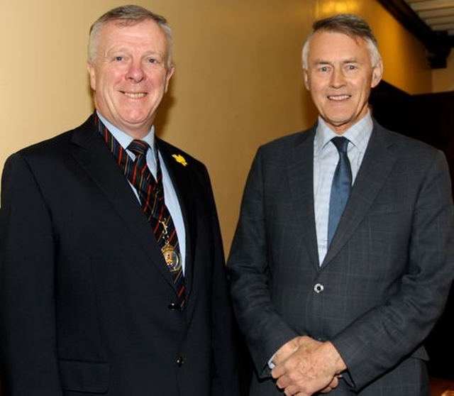 Wayne Sheridan and Richard Graves of The High School are pictured in St Ann’s Church, Dawson Street, for the 65th annual ecumenical Service of Thanksgiving for the Gift of Sport which took place yesterday evening (March 30). 