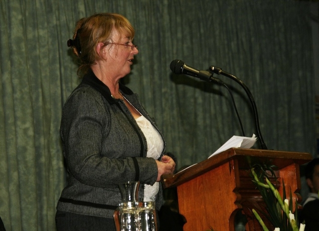 Guest Speaker Ms Melanie Pine, past pupil of Alexandra College and former Director of Equality Tribunal. Photo: Gillian Nolan