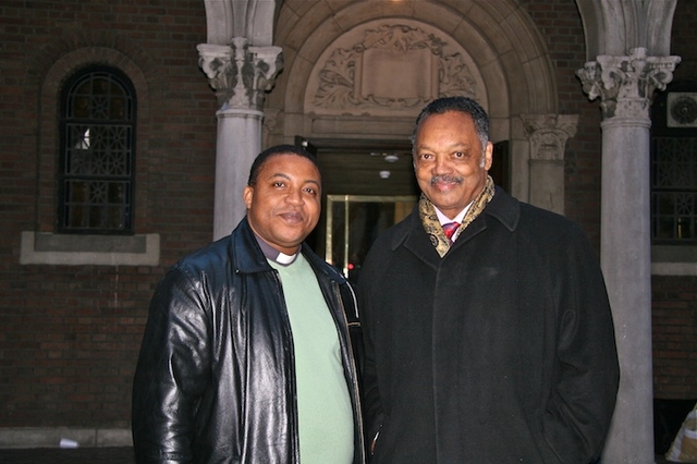 The Revd Obinna Ulogwara and the Revd Jesse Jackson pictured at St George and St Thomas' Church, Dublin 1. 