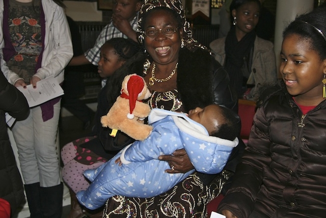 Santa Claus brought a smile to some faces at the Multi-cultural Carol Service in St George and St Thomas's Church, Cathal Brugha Street.