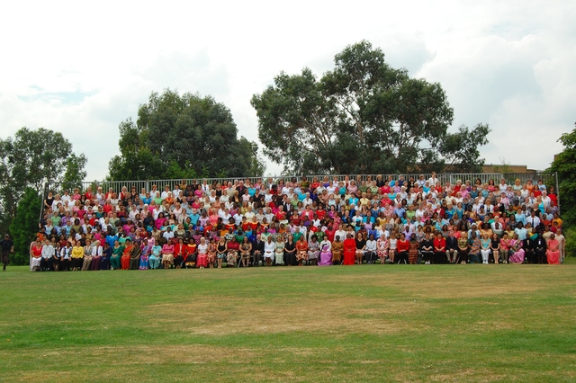 Picture of the Spouses of the Bishops at the Lambeth Conference in England. Betty Neill is 7th from the left on the front row. Photo: Lambeth Conference (Copyright)