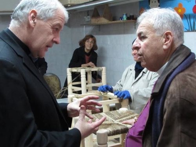 Archbishop Michael Jackson and Archbishop Suheil Dawani in Princess Basma Centre, East Jerusalem during the Dublin and Glendalough visit to the Diocese of Jerusalem. 